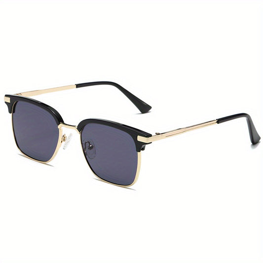 Square Metal Sunglasses Anti Glare UV400