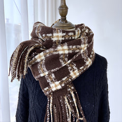 Colorful Plaid Warm Winter Scarf for Women