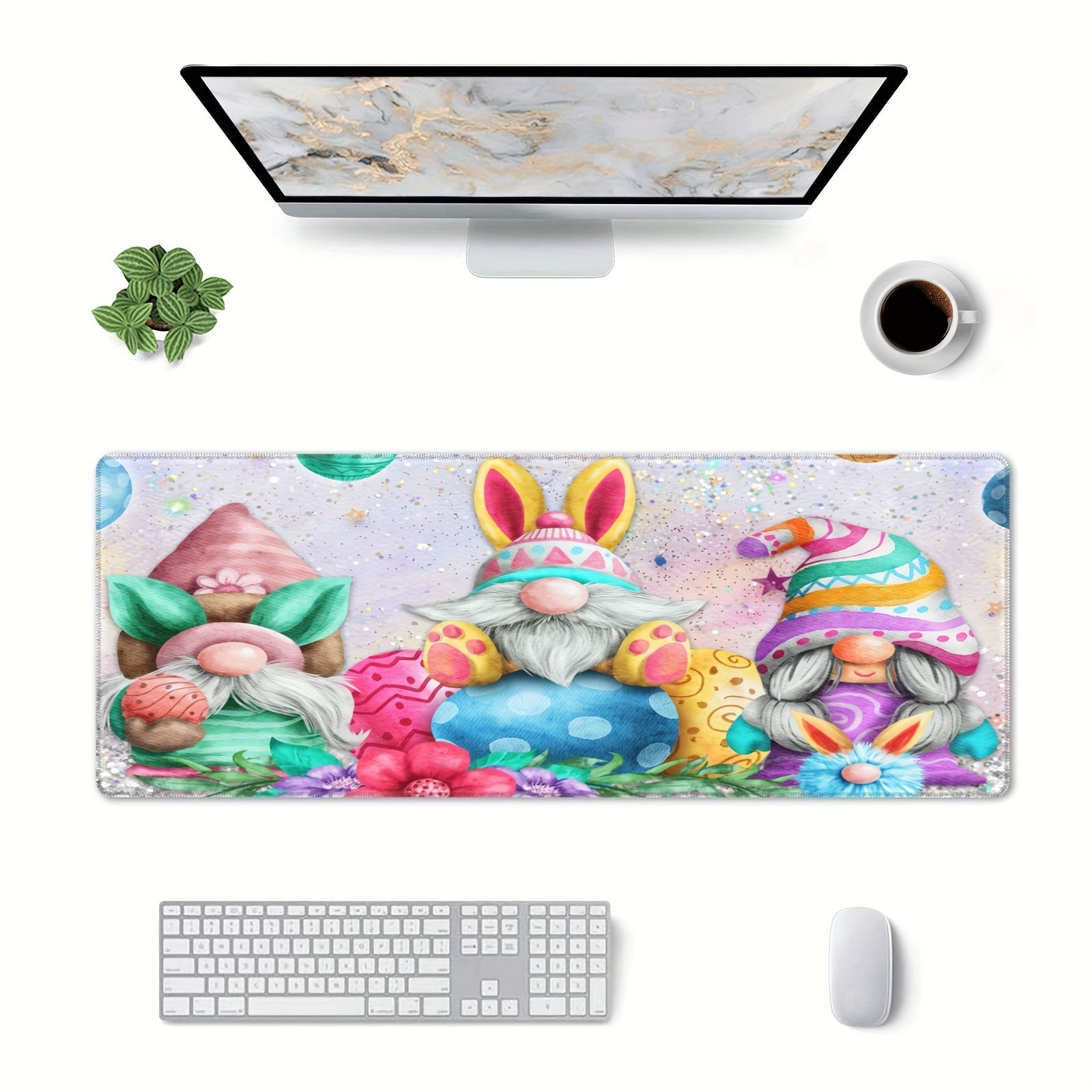 Large Santa Claus Mouse Pad 29.97x80.01cm Non-Slip Rubber Base