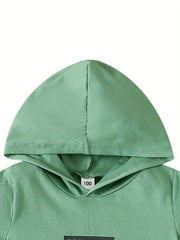 Boys Print Hooded T Shirt And Shorts Set for Kids