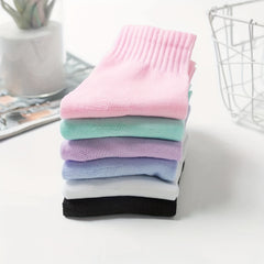 6 Pairs Crew Sports Socks Women's Stockings