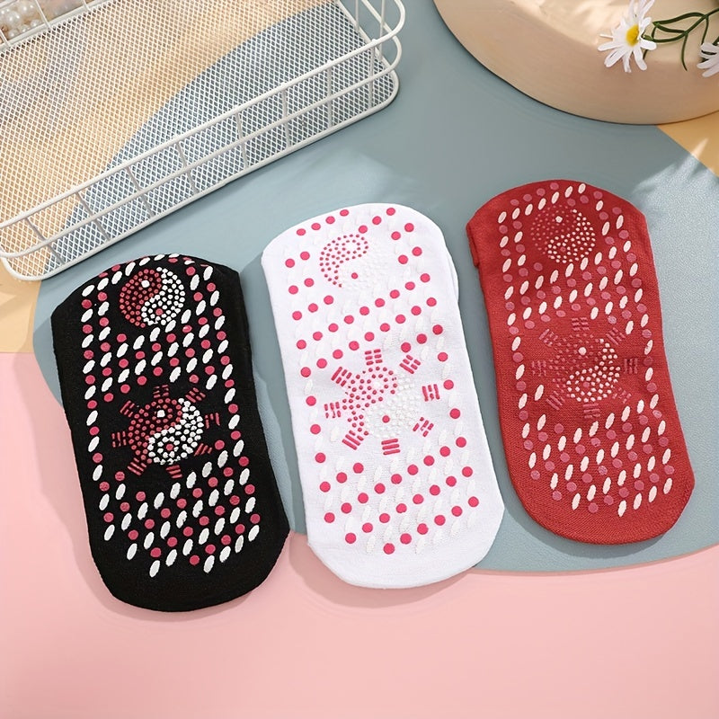 3 Pairs Self Heating Thermal Socks Warm Massage Women's Stockings