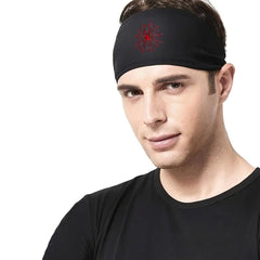 Men's Spider Web Headband - Red Spider Web Pattern