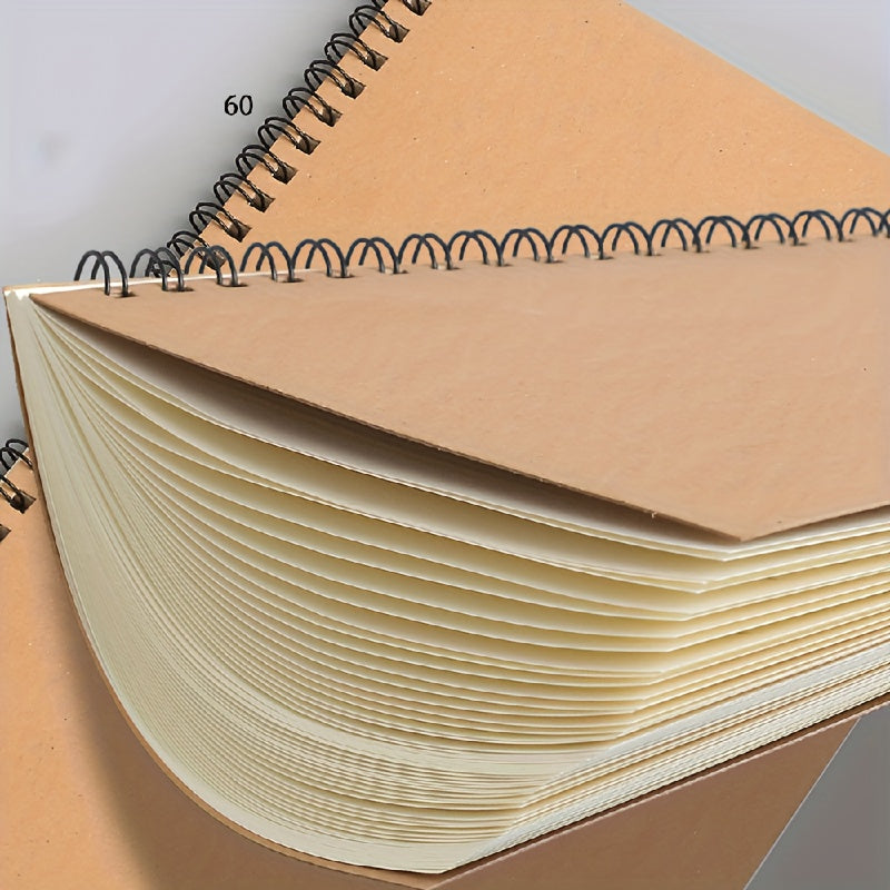 A5 Hardcover Notebook 60 Sheets 120 Pages Khaki Travel Diary Meeting Notes