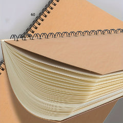 A5 Hardcover Notebook 60 Sheets 120 Pages Khaki Travel Diary Meeting Notes