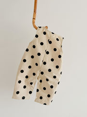 Infant Baby Girls Sleeveless Polka Dot Romper Jumpsuit