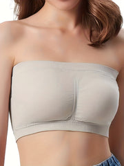 2pcs Strapless Bandeau Bras Soft & Stretch Everyday Women's Bra