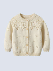 Baby Girls Sweater Coat Long Sleeve Casual Cardigan For Outing