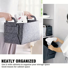 Foldable Felt Storage Basket for Household Items Toys and Clothes