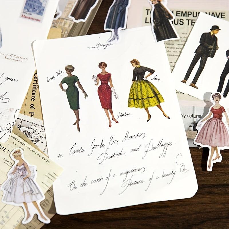 30Pcs Vintage Stickers For Scrapbook Journaling
