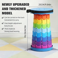 Adjustable Portable Folding Stool For Fishing Camping
