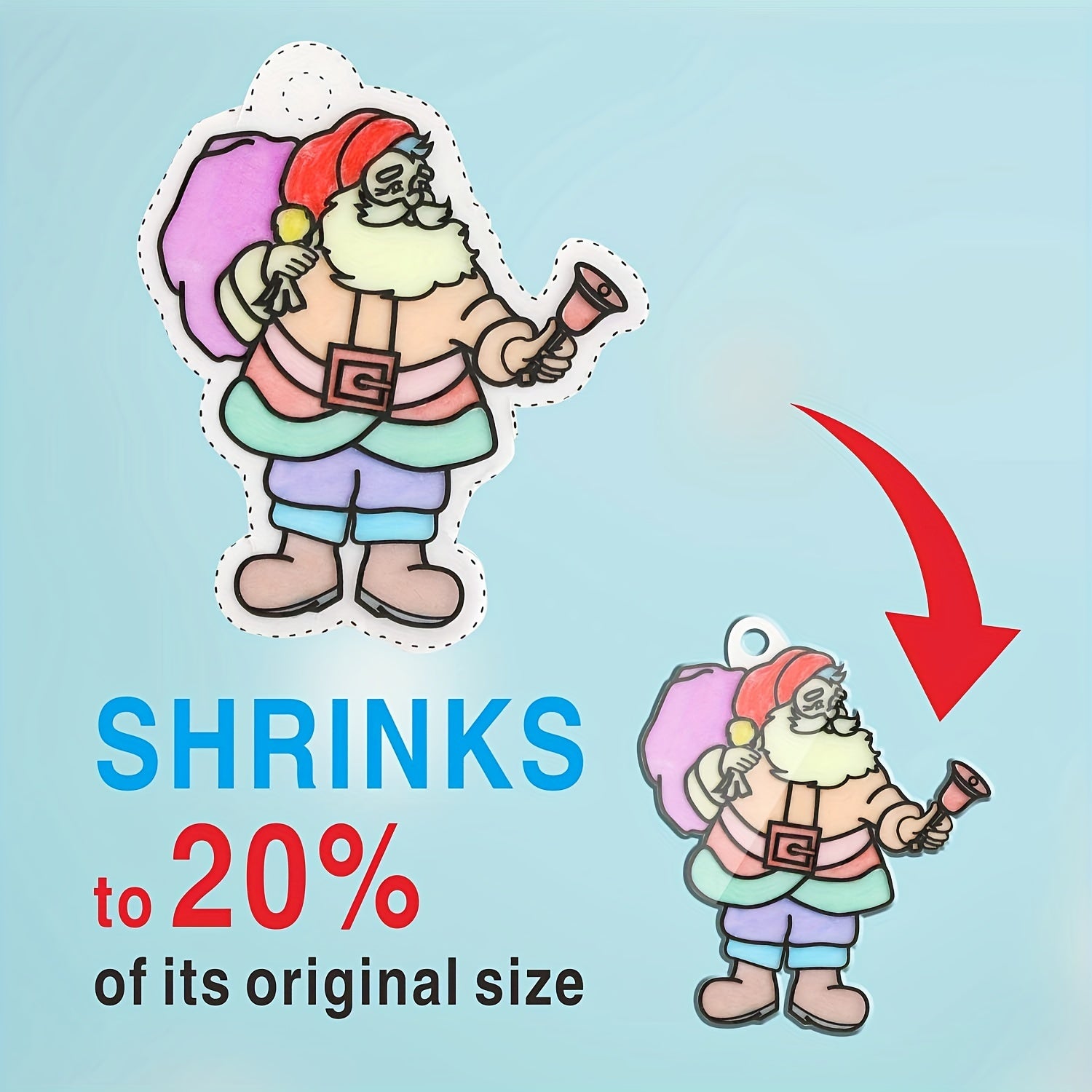 132pcs Shrink Plastic Sheets & Keychain Charms Kit