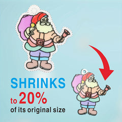 132pcs Shrink Plastic Sheets & Keychain Charms Kit