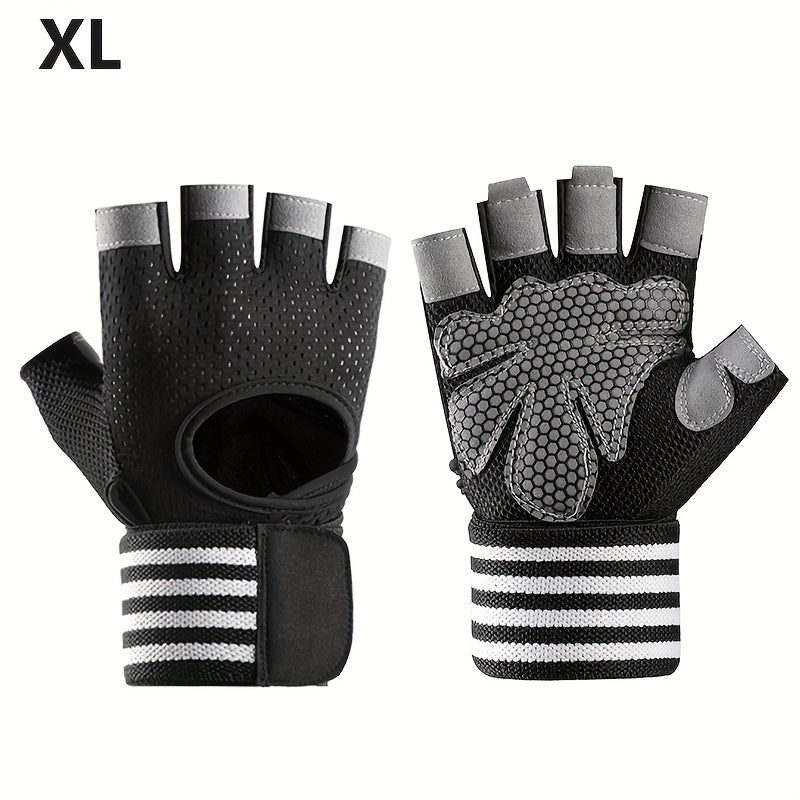 Gym Workout Gloves Wrist Support Full Palm Protection Weightlifting
