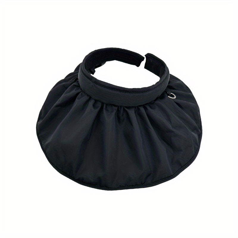 Foldable Shell Visor Hat Solid Sunscreen Headband Summer Sun Hat Women