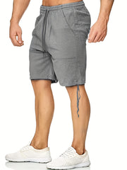 Men's Casual Solid Waist Drawstring Linen Shorts For Summer