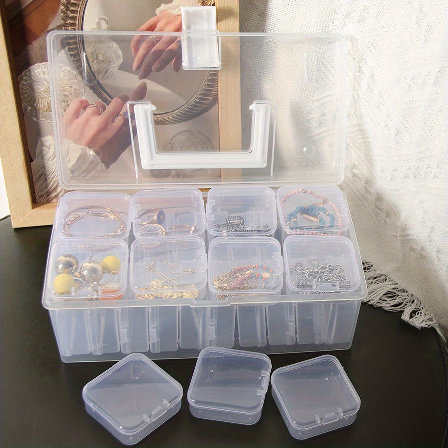 28pcs Handicraft Storage Box Portable Organizer Container Multifunctional Case