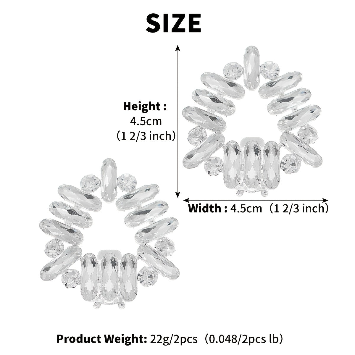 Crystal Shoe Clip Rhinestone Decoration 1 Pair