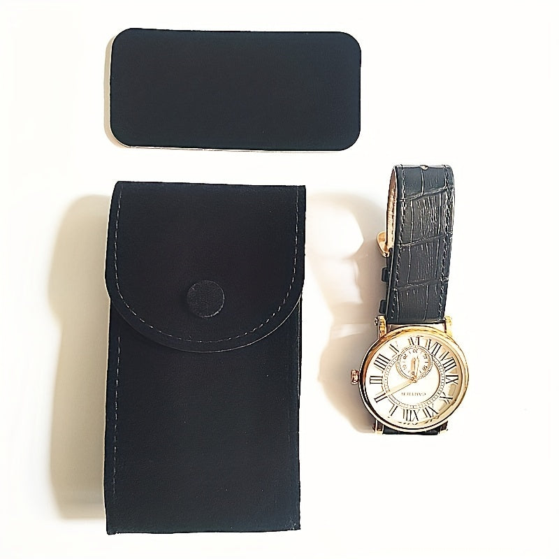 Vintage Watch Bag Double Sided Fleece Storage
