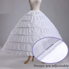 6-Steel Ring Wedding Dress Petticoat for Volume and Silhouette Enhancement