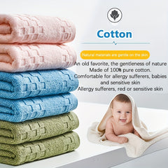 6pcs Fluffy Cotton Face Towel Quick Drying Soft Bath Towel Home Hotel