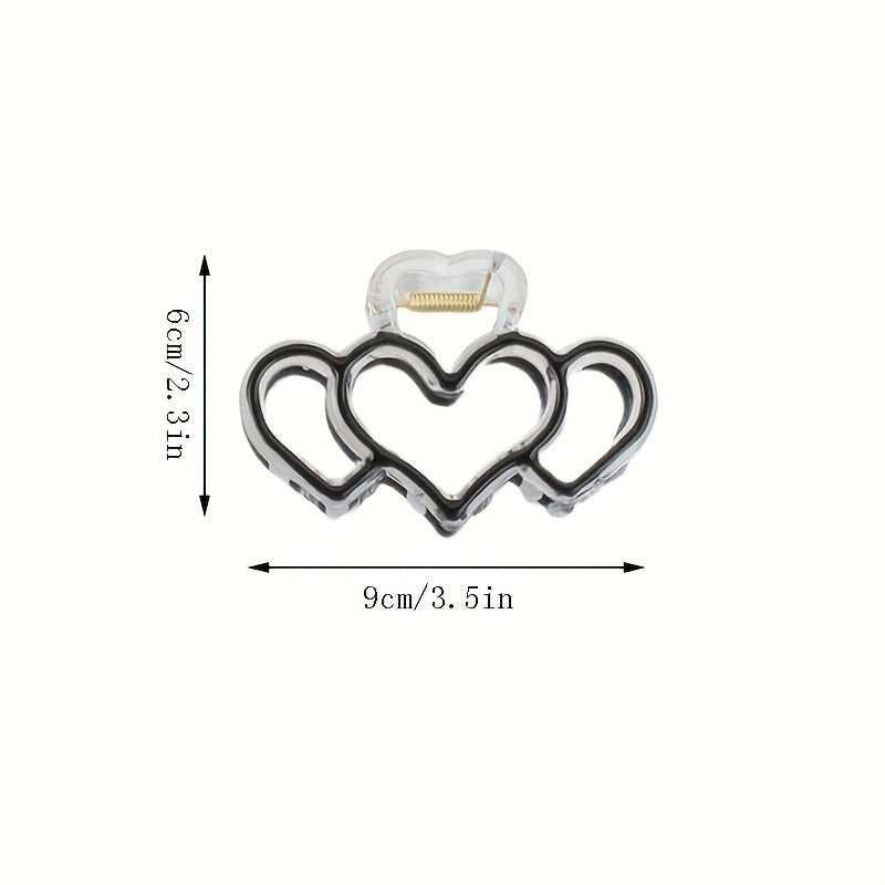 4pcs Heart Hair Clip Sweet Hair Accessories For Girls