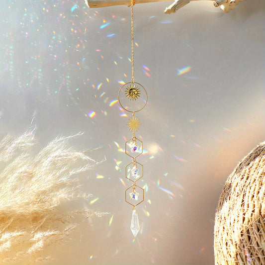 Crystal Sun Catcher Wind Chime Devil's Eye Pendant