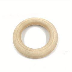 20pcs 70mm Natural Wooden Rings for DIY Crafts & Jewelry Making