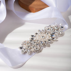 Crystal & Pearl Bridal Belt Wedding Accessory