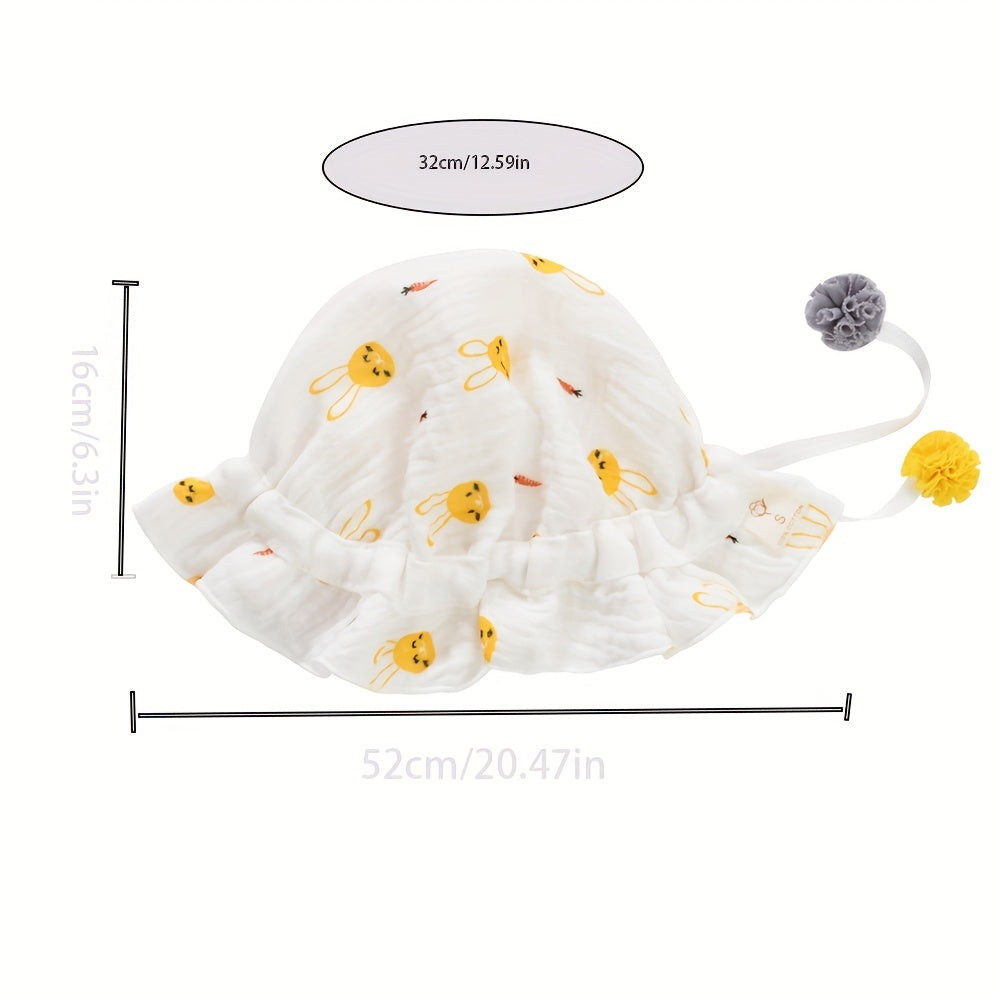 Baby Sunshade Cotton Gauze Fisherman Hat for Spring and Autumn