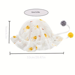 Baby Sunshade Cotton Gauze Fisherman Hat for Spring and Autumn