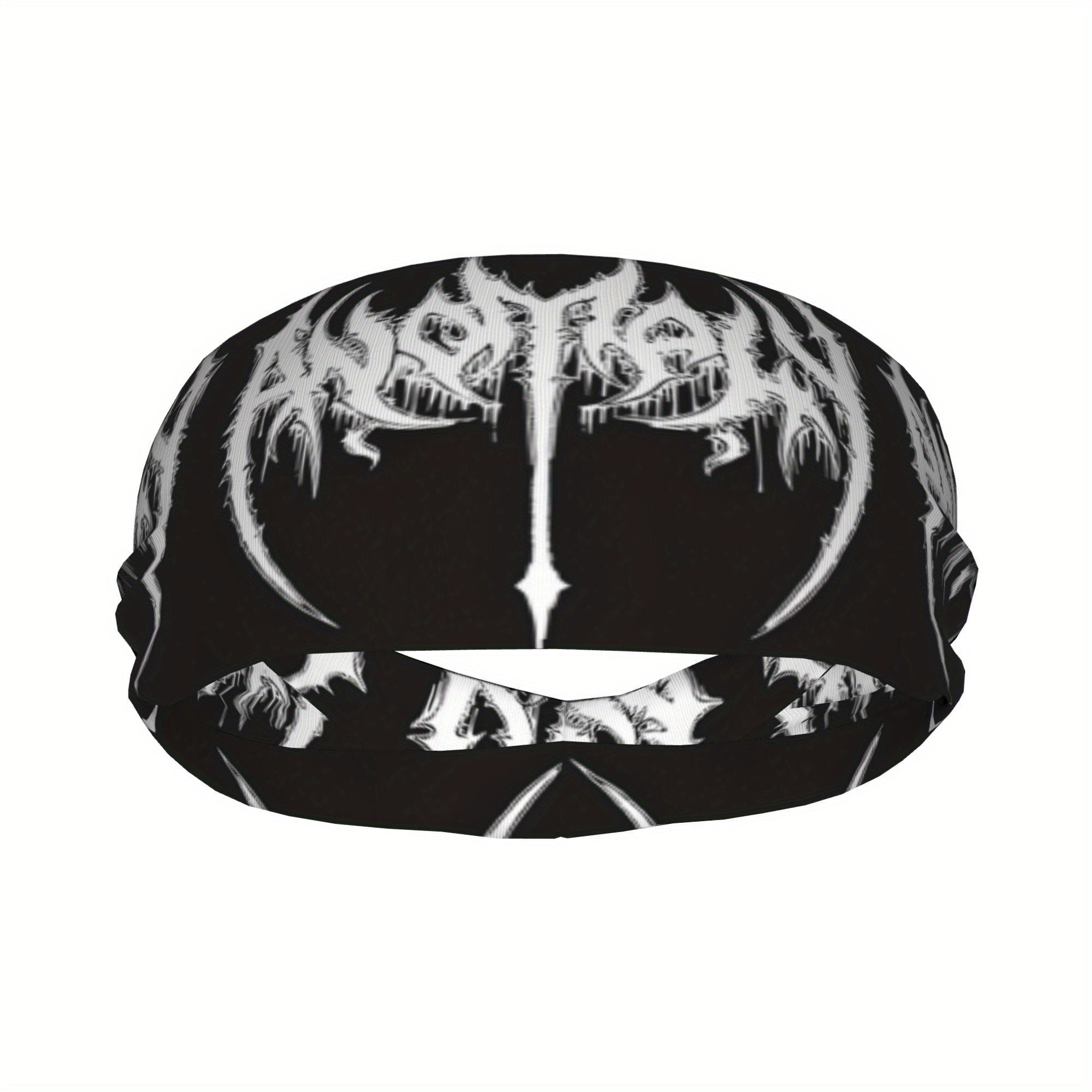 Death Metal Sports Headband Sweat Wicking Stretchy Polyester for Gym