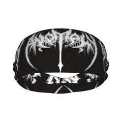 Death Metal Sports Headband Sweat Wicking Stretchy Polyester for Gym