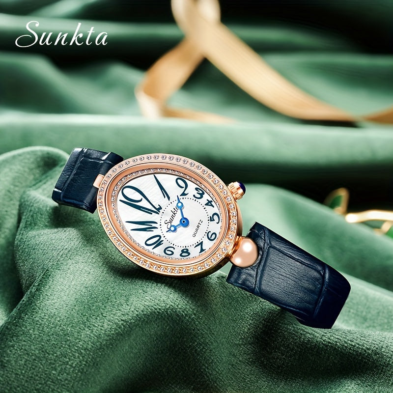 LIGE Girls Quartz Watch Teen Gift Life Waterproof Oval Female Student Watch
