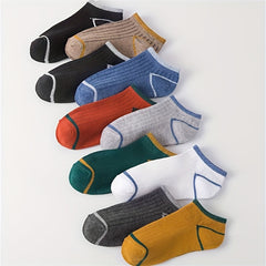 Colorblock Ankle Socks Soft Lightweight Low Cut Women's Stockin