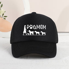 Kids Mesh Sunshade Dog Mom Baseball Cap