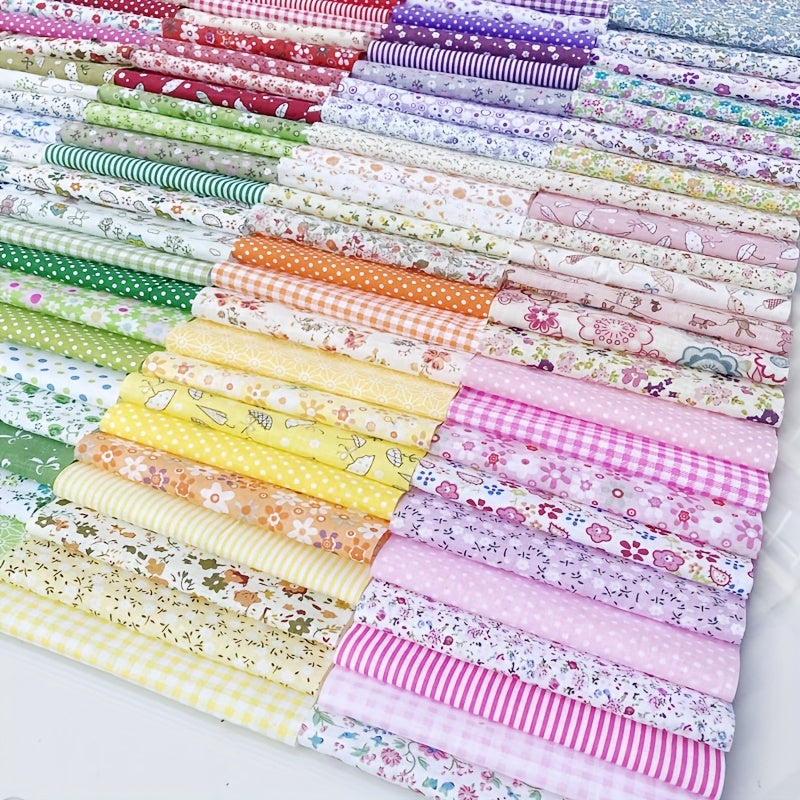 100pcs Cotton Fabric Patchwork DIY Sewing Quilting Toys Cloth