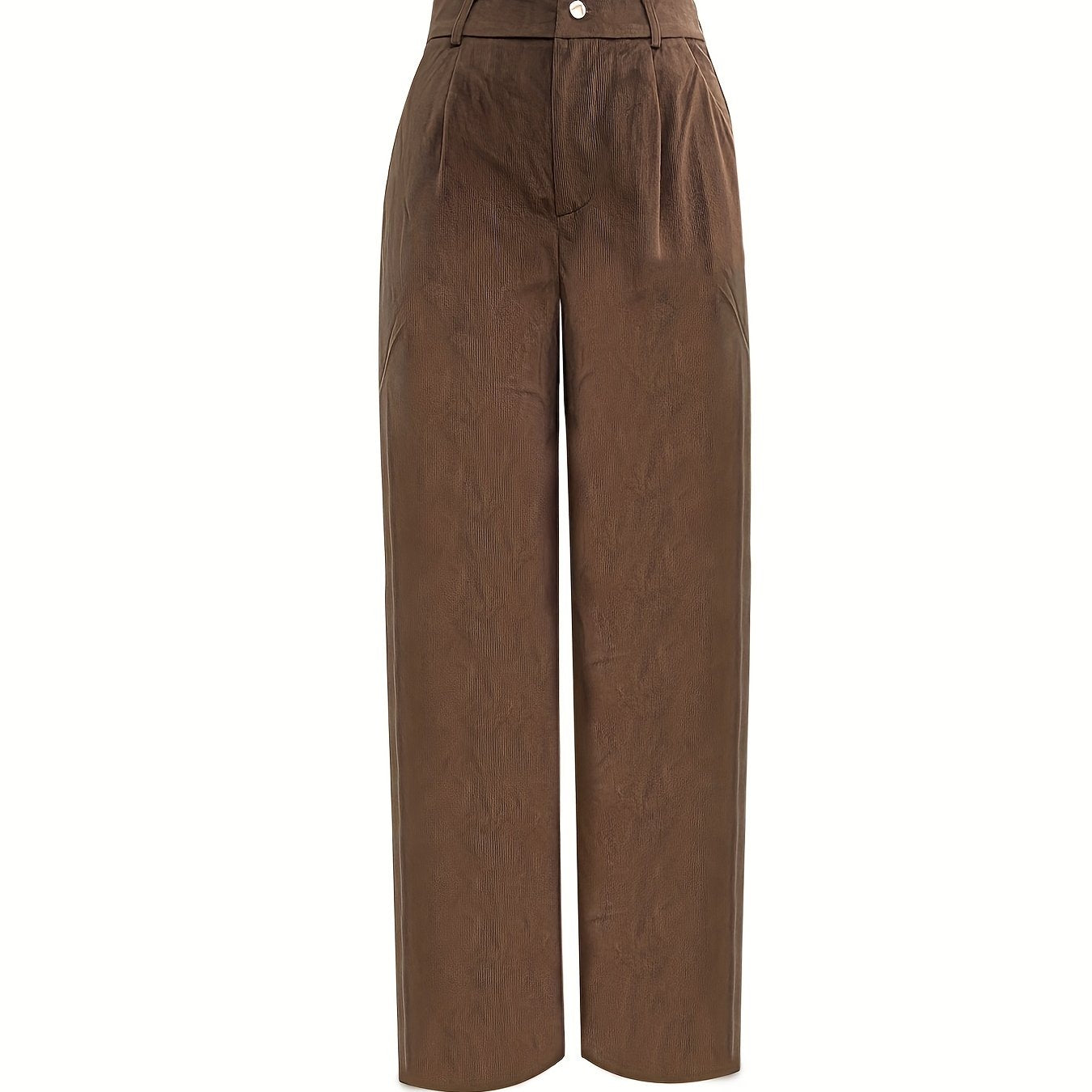 Corduroy Straight Button Front Pants for Women