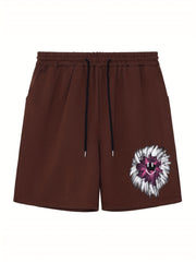 Men's Brush Stroke Smile Graphic Athletic Shorts