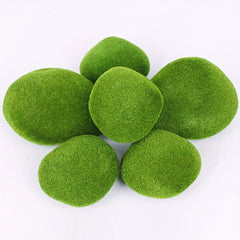 6pcs False Moss Green Stone Bonsai Decoration