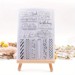 4x6 inch Birthday Candle Decor Clear Stamp