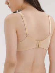 Mesh Stitching Plunge Bra With Pendant