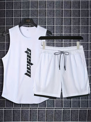 Men's 2 Piece Outfit Tanktop and Basketball Shorts Set