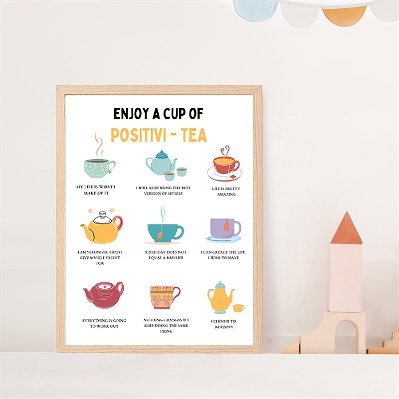 Cup of Positivity Teen Mental Health Print Therapy Office Decor