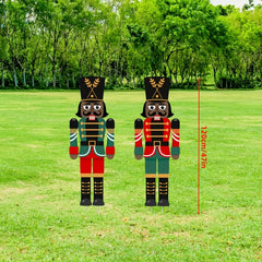 2pcs African American Nutcracker Yard Sign Christmas Outdoor Decor