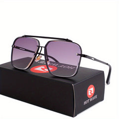 Classic Gradient Lens Men's Square Frame Sunglasses UV Protection