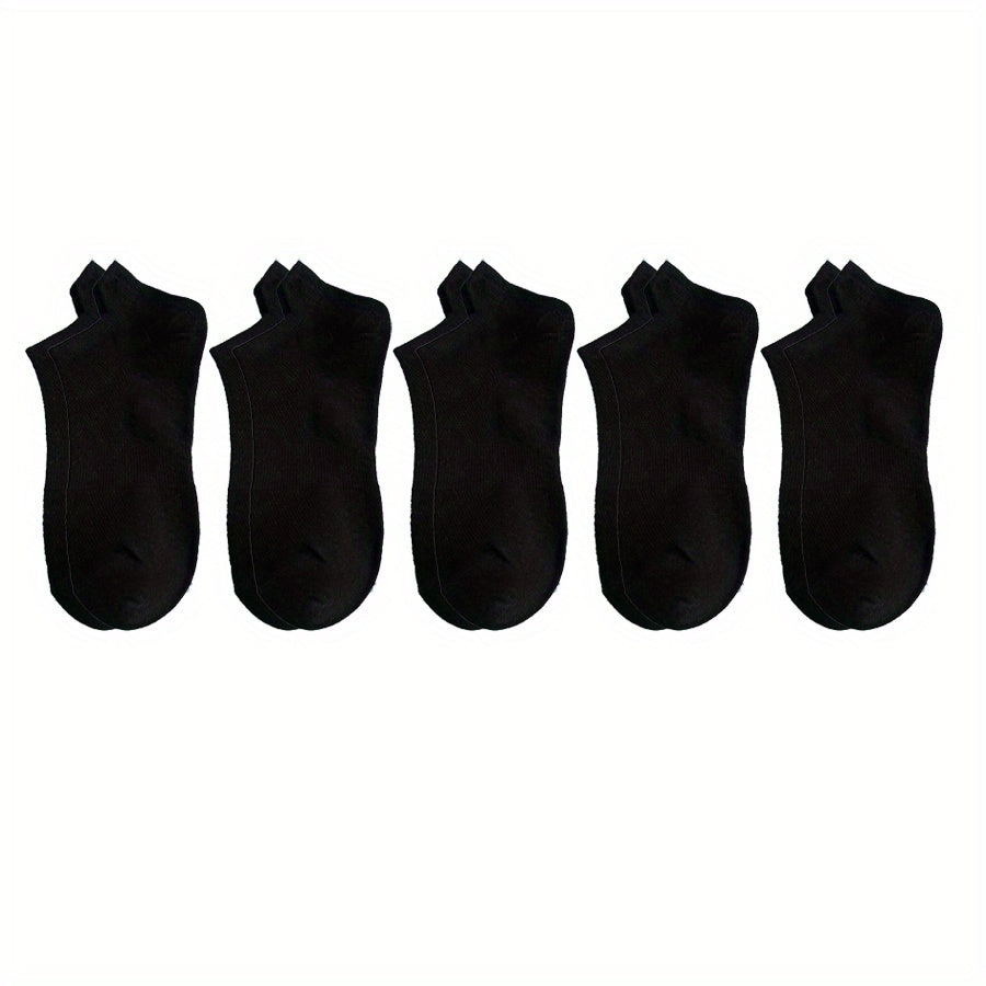 5 Pairs Low Cut Ankle Socks Women's Stockings & Hosiery