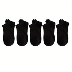 5 Pairs Low Cut Ankle Socks Women's Stockings & Hosiery