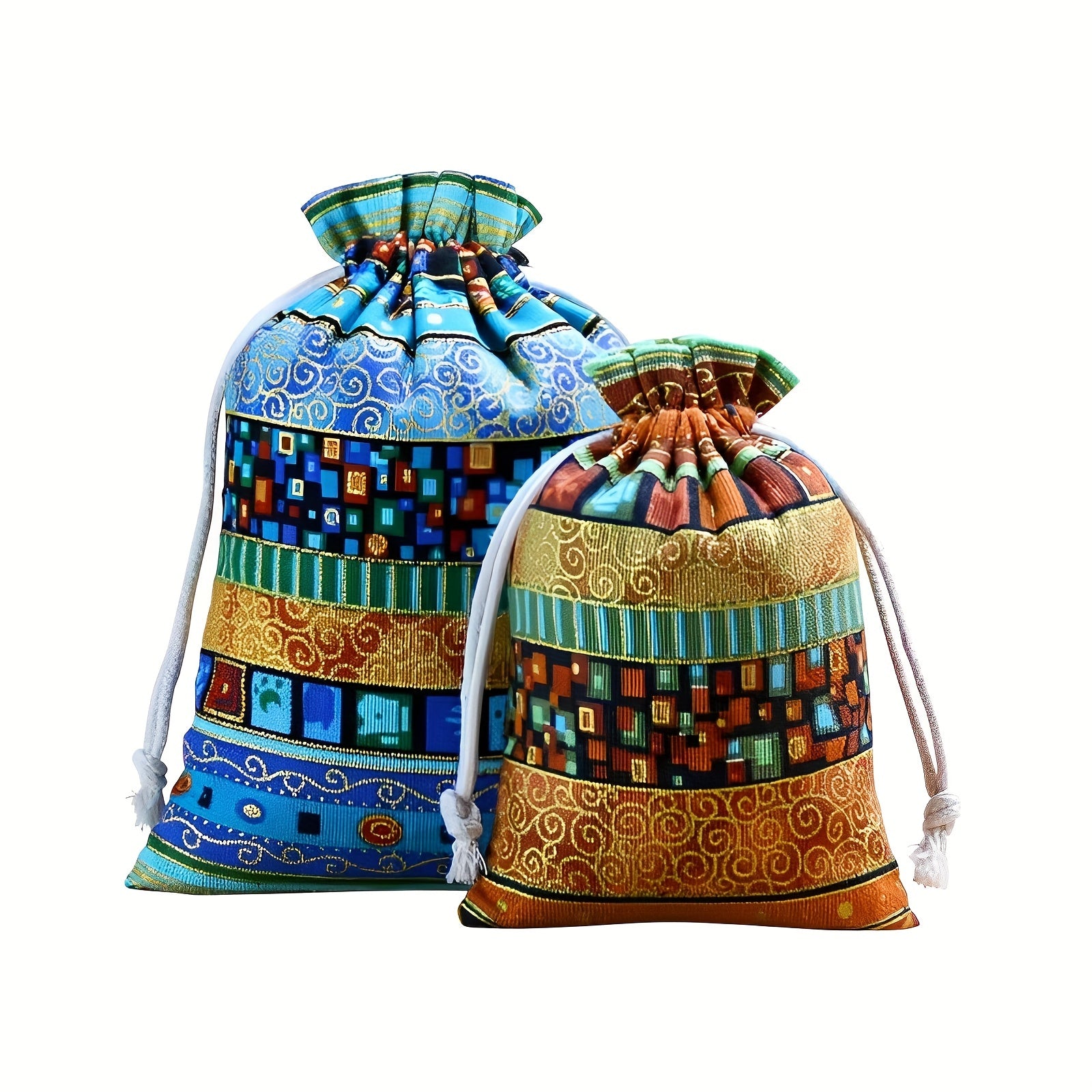 4pcs Egyptian Style Jewelry Coin Bags Drawstring Gift Bag