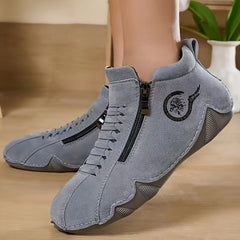 Women's Vintage Side Zip Ankle Boots British Style